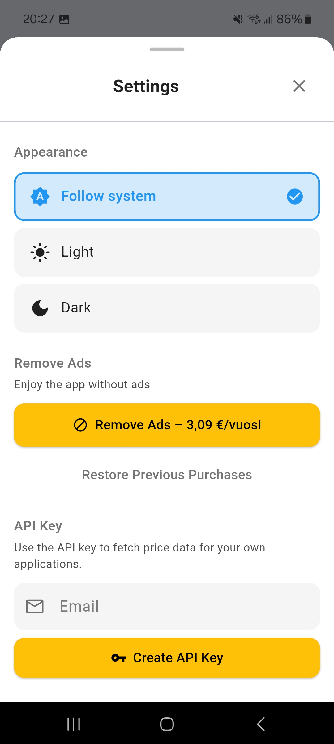 SähköNyt - Widgetit